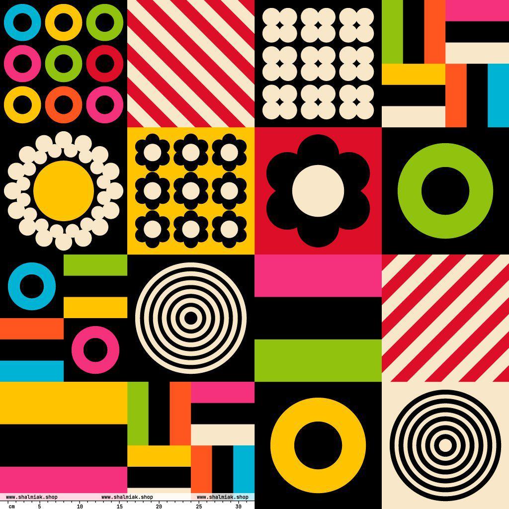 Fabric - CANDYBOX maxi - Bold candy shapes print