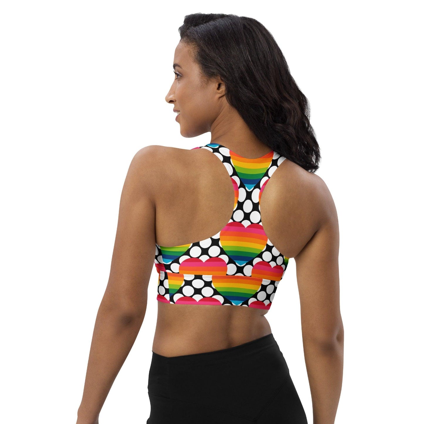Sports Bra - ELLIE LOVE DOT rainbow
