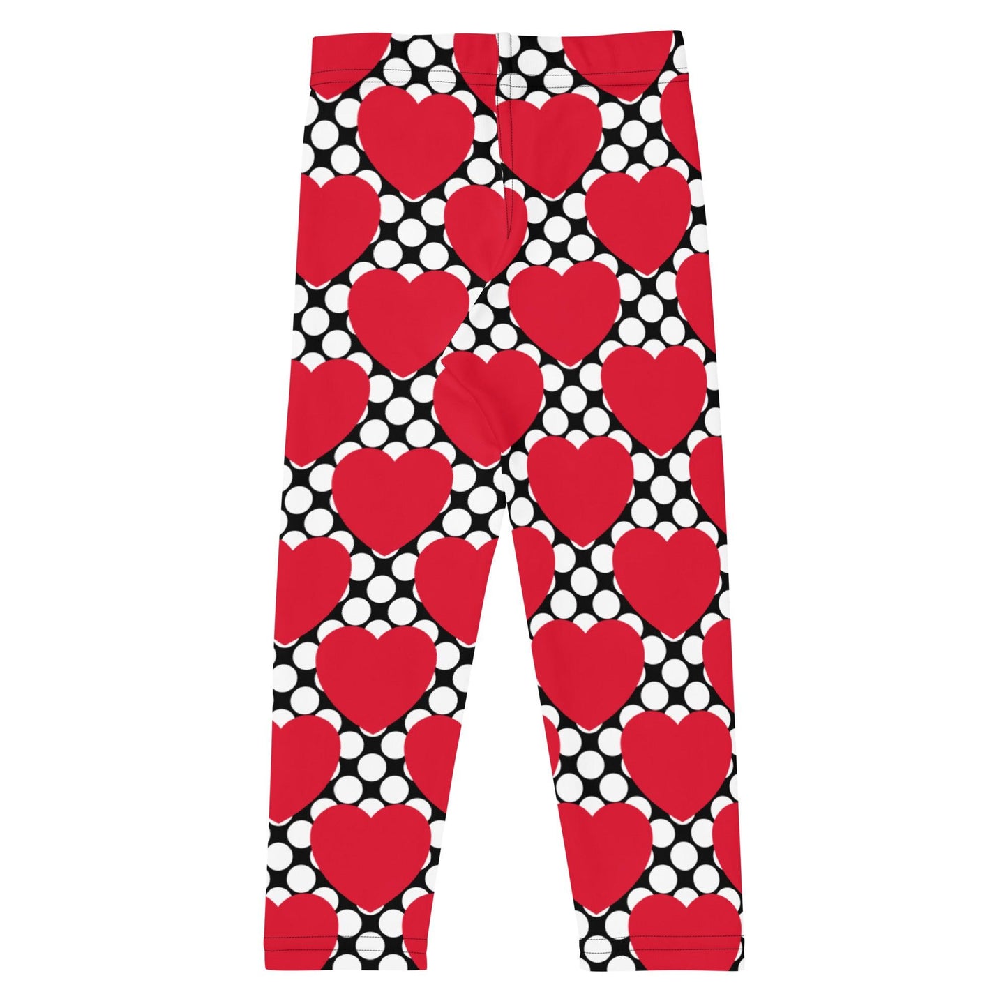 ELLIE LOVE DOT red black -2- Kids' Leggings