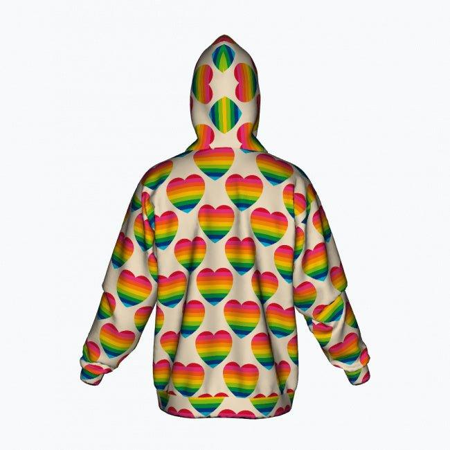 ELLIE LOVE rainbow - Cotton Zipper Hoodie
