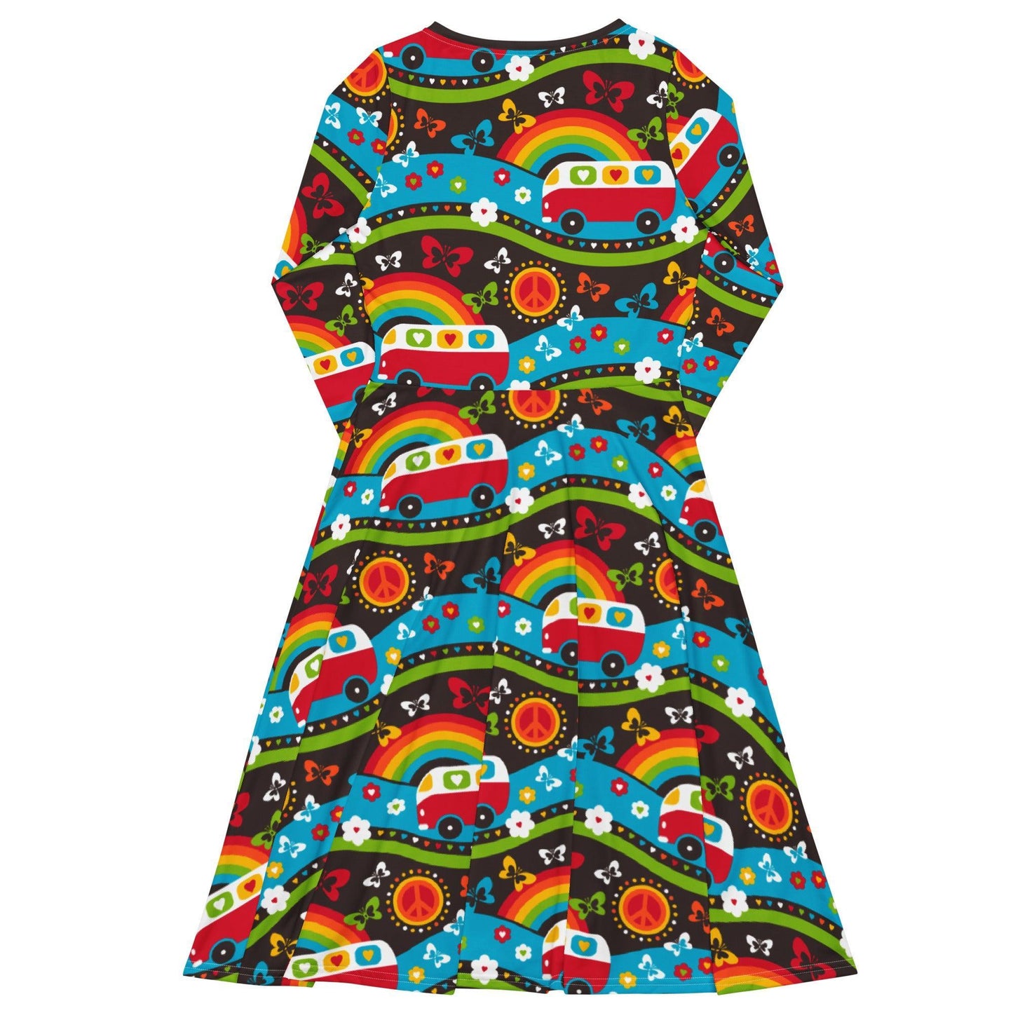 HIPPIE DAY rainbow - Midi Dress With Pockets