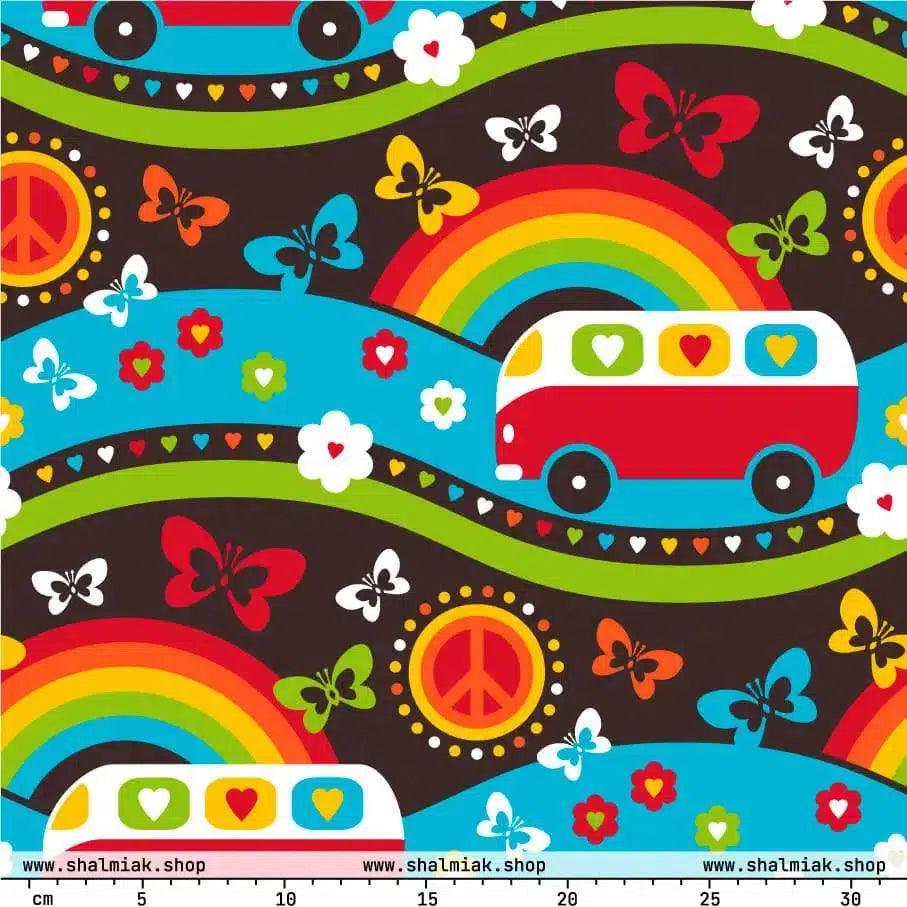 Fabric - HIPPIE DAY rainbow