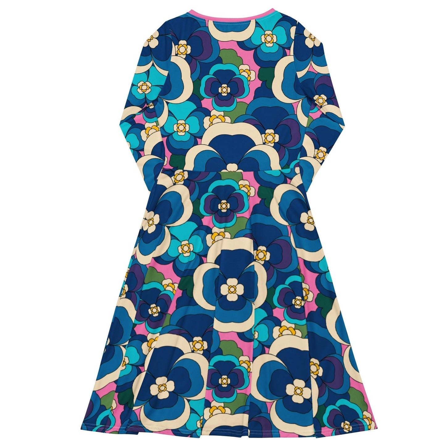 PANSY FANTASY blue pink - Midi Dress With Pockets