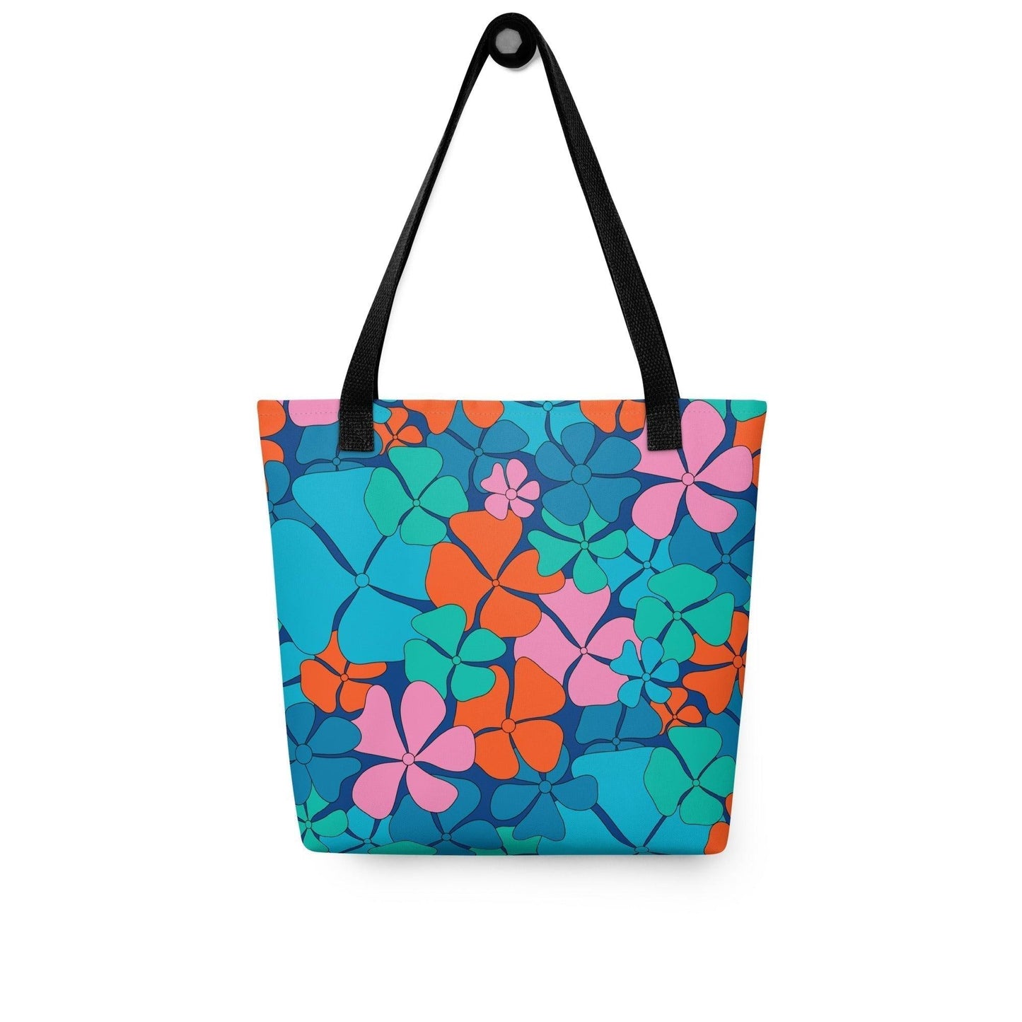 Tote bag - ADELIE orange blue - Wild floral print Default Title
