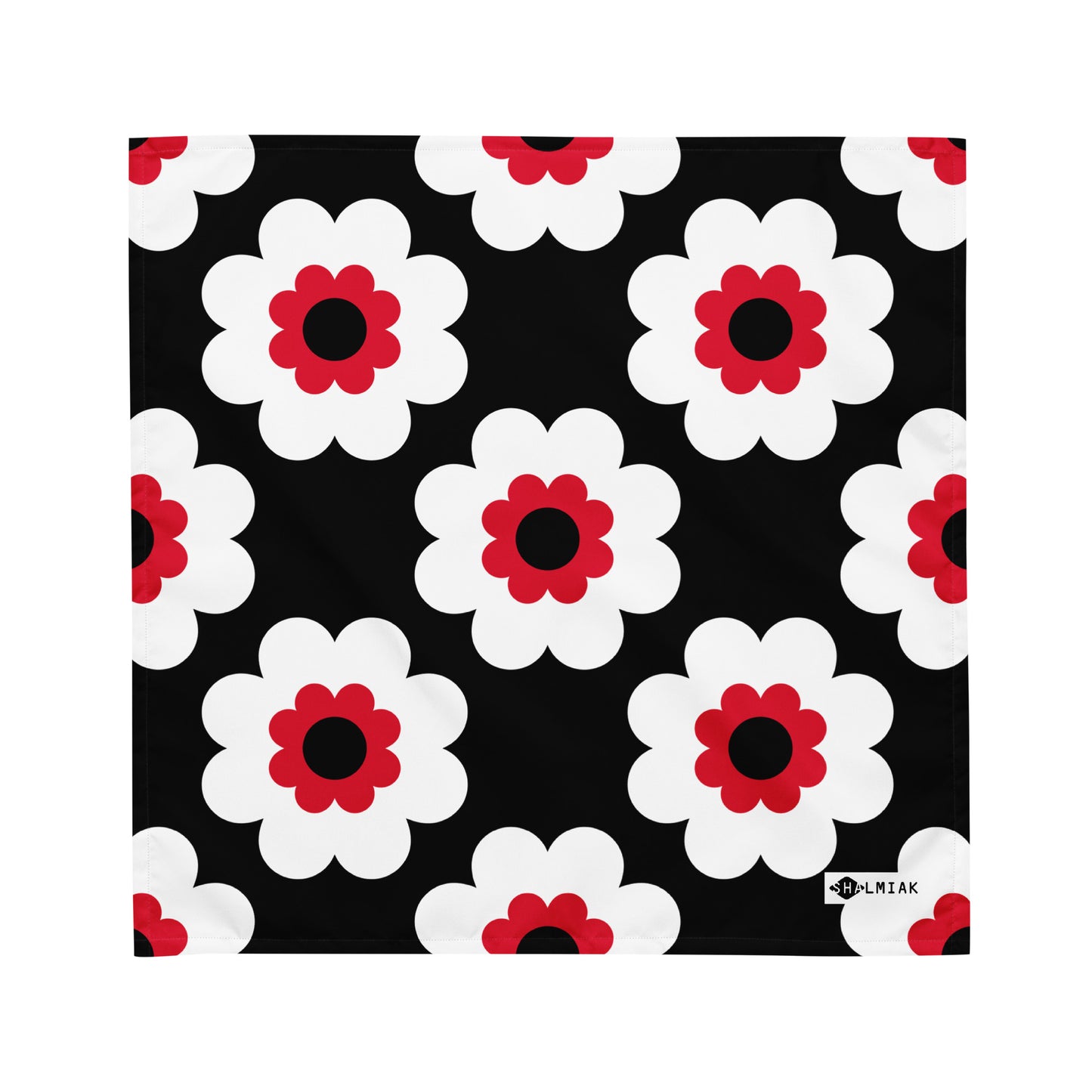 FANCY BLOOM red black - Bandana
