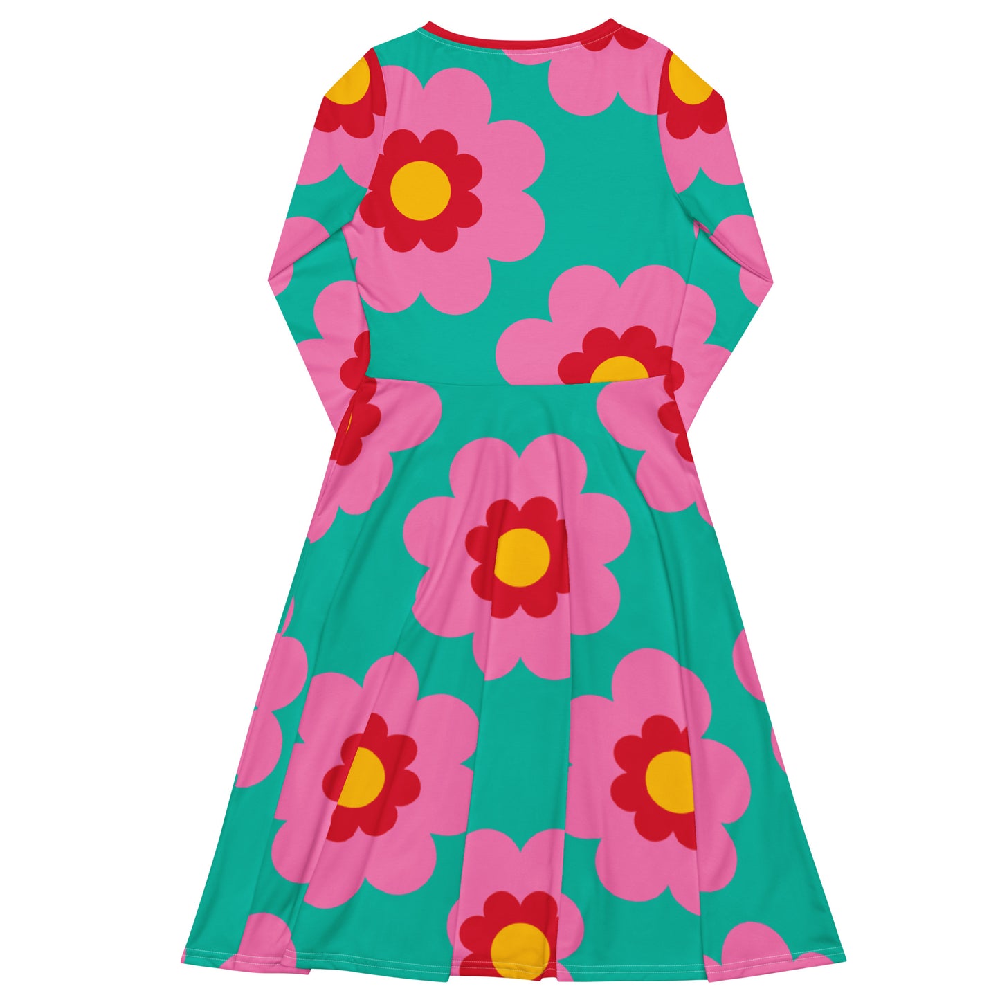 FANCY BLOOM pink mint - Midi Dress With Pockets