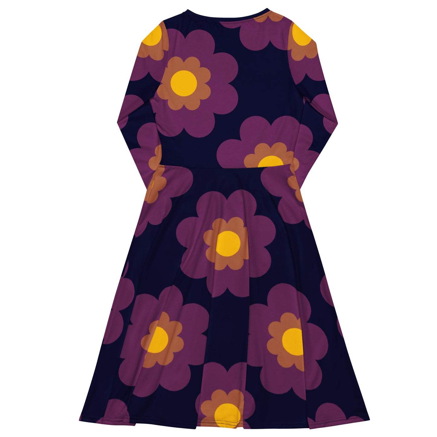 FANCY BLOOM plum - Midi Dress With Pockets