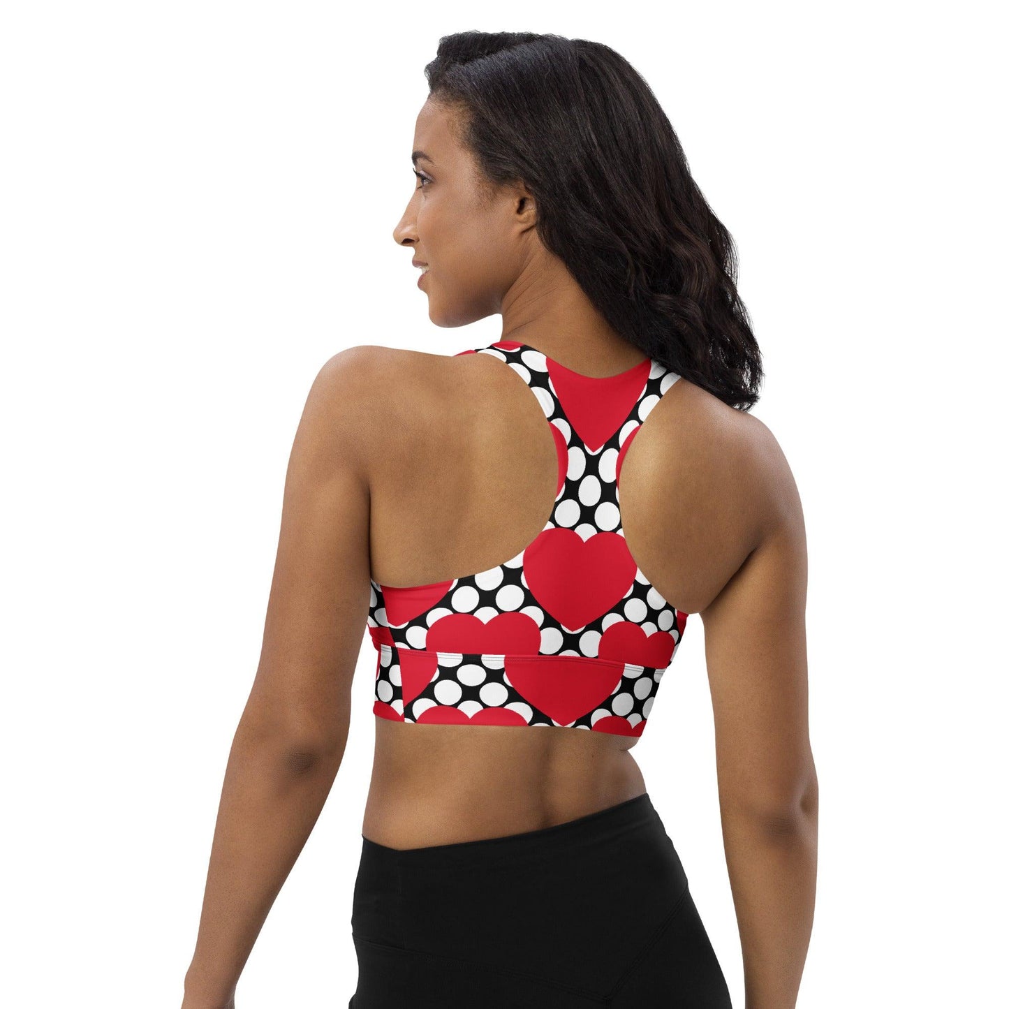 Sports Bra - ELLIE LOVE DOT red black