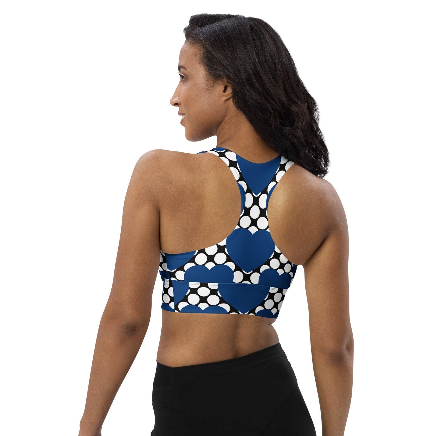 Sports Bra - ELLIE LOVE DOT blue black