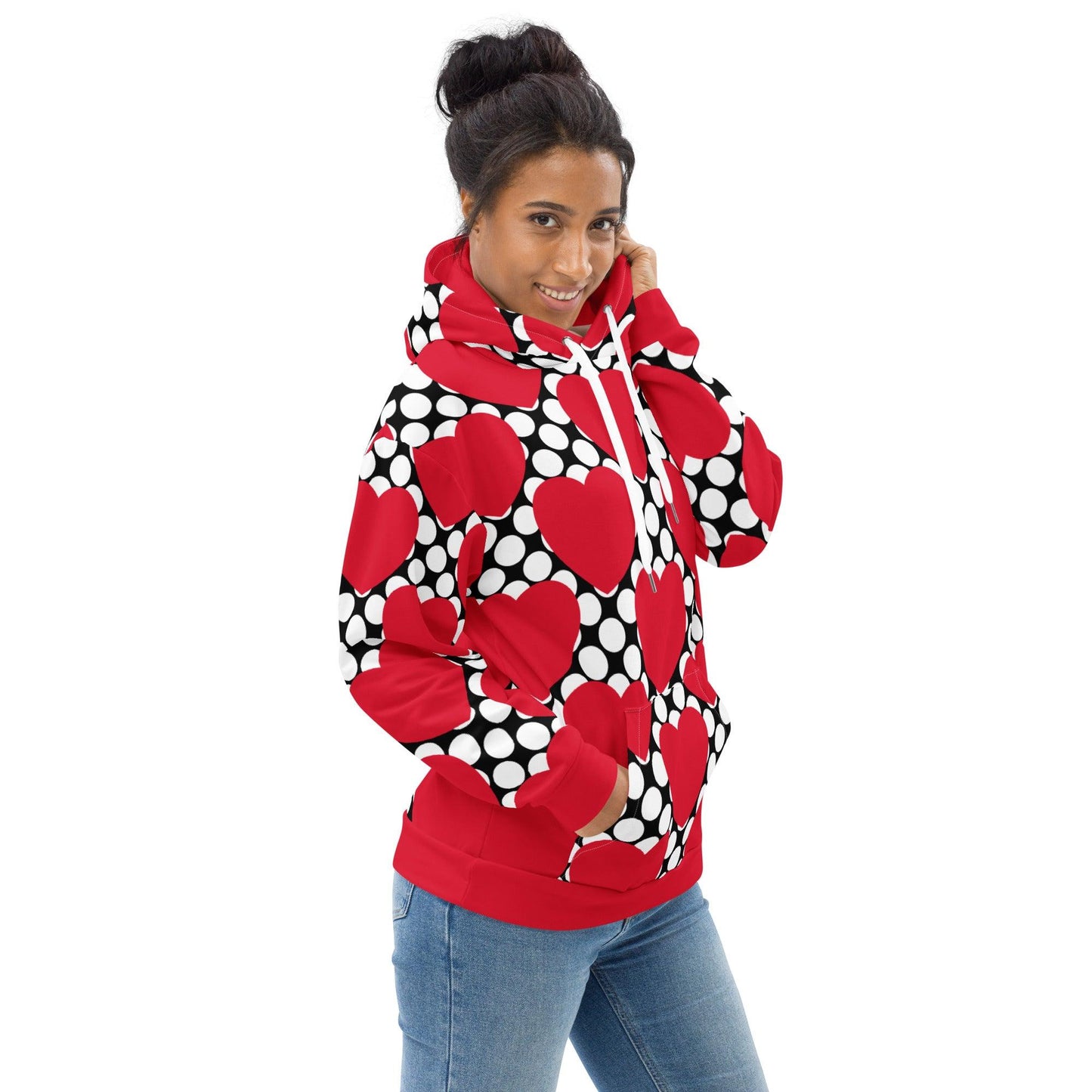 ELLIE LOVE DOT red black - Hoodie
