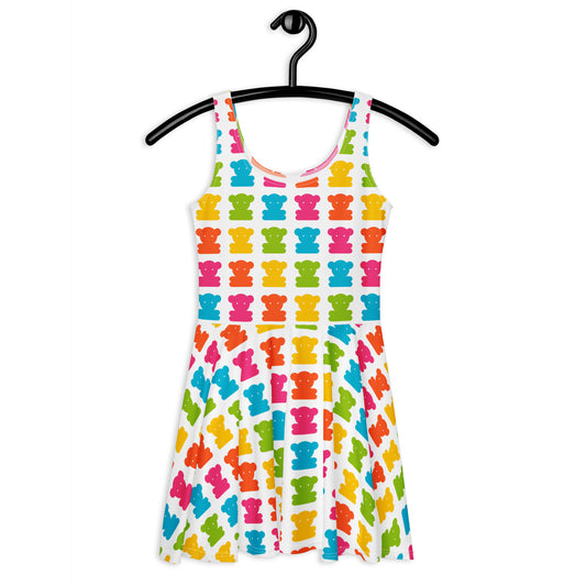 SWEET TEDDY happy white - Skater Dress