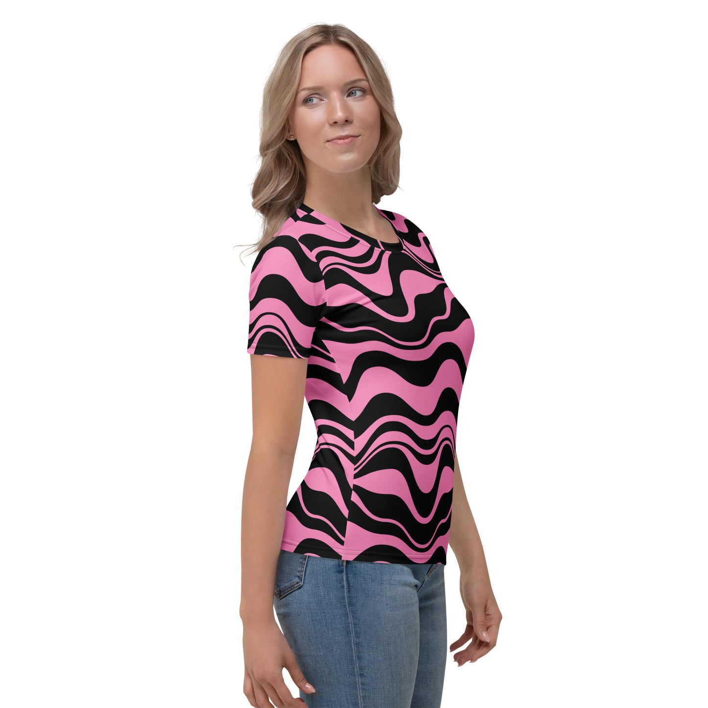 ENERGY WAVES pink black - Woman's T-Shirt