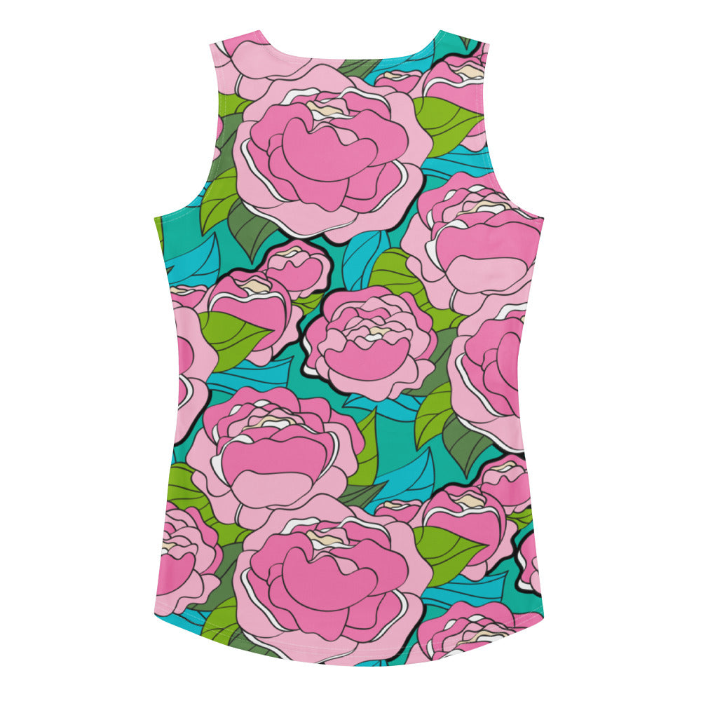 BE MY ONLY pink turquoise - Tank Top