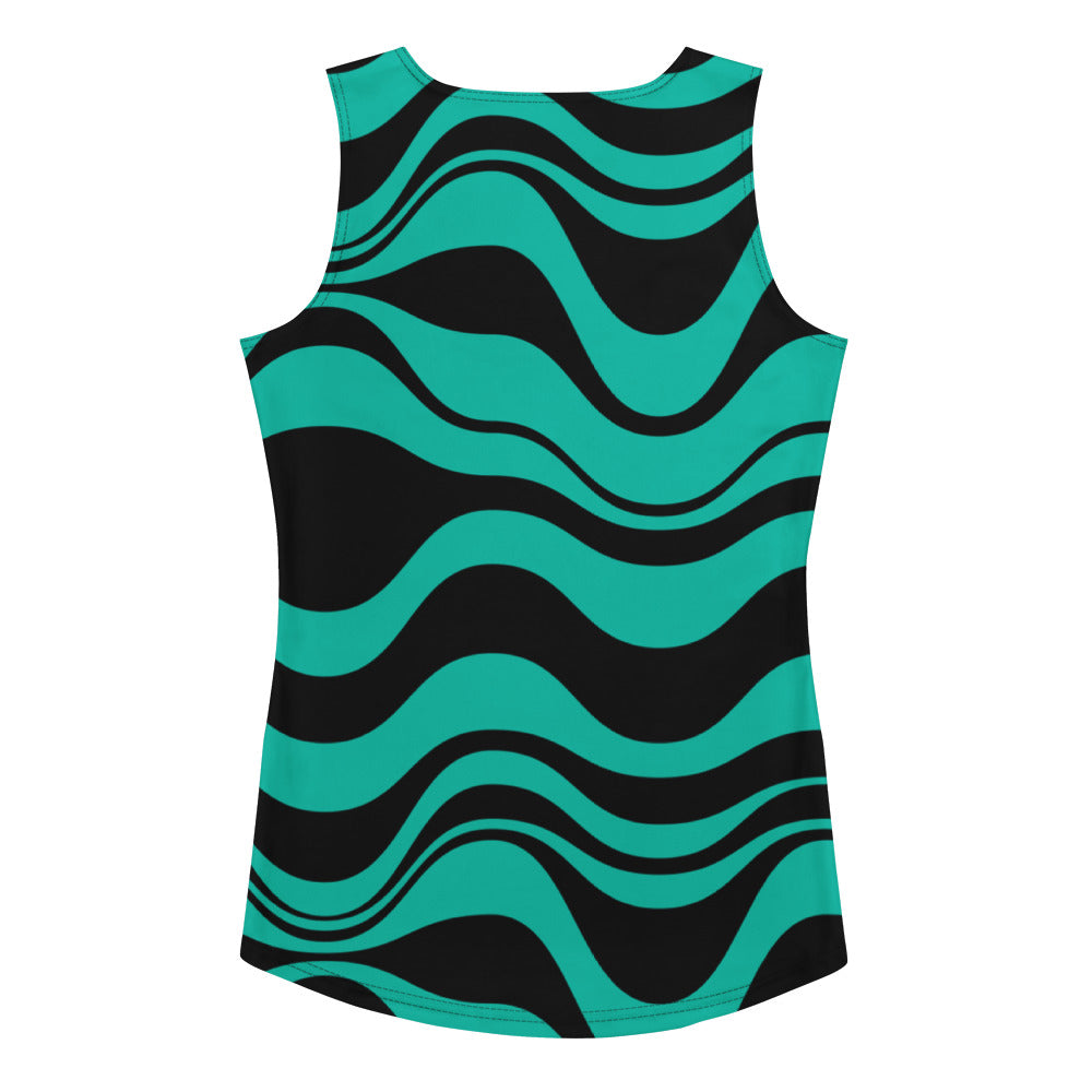 ENERGY WAVES mint black - Tank Top