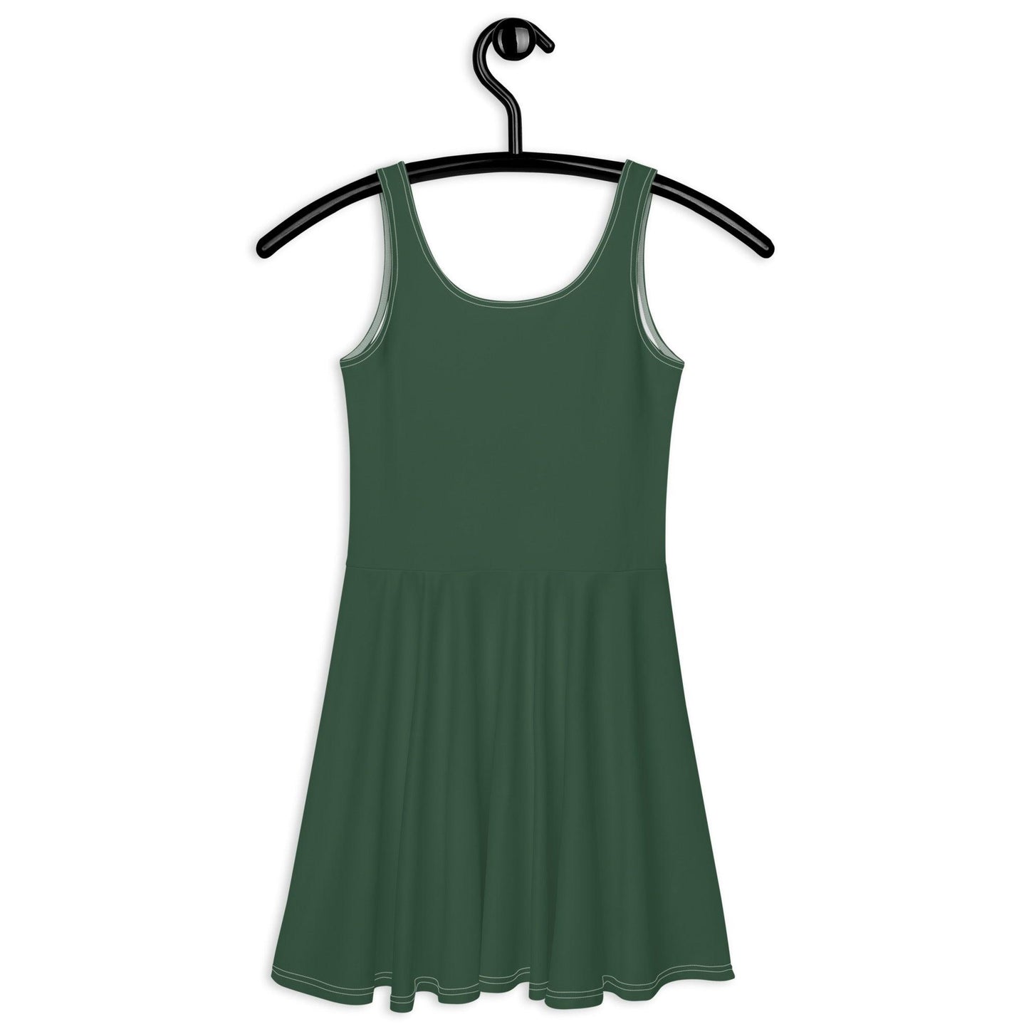 Skater dress - FOREST GREEN - Single color