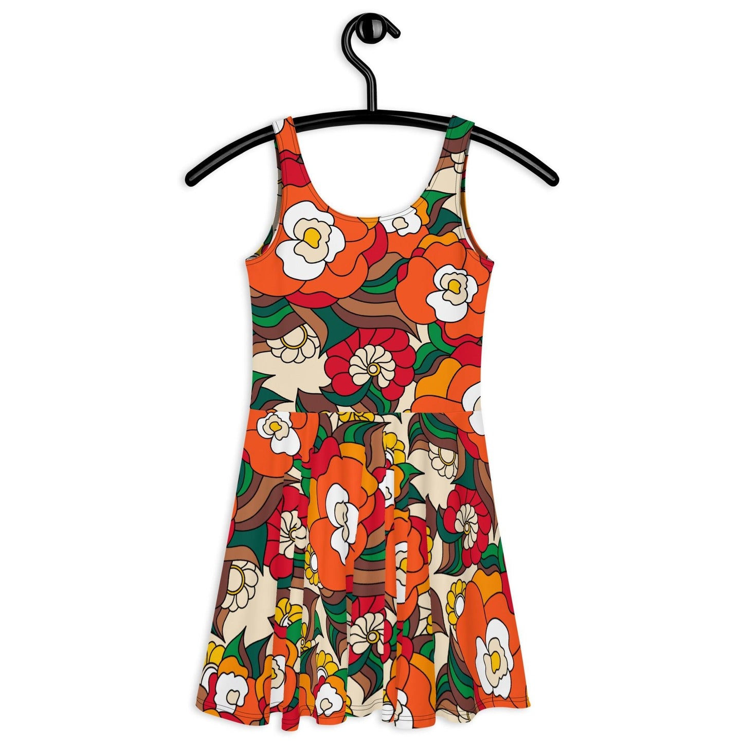 Skater dress - BELLADRAMA retro - Big bold bloom print