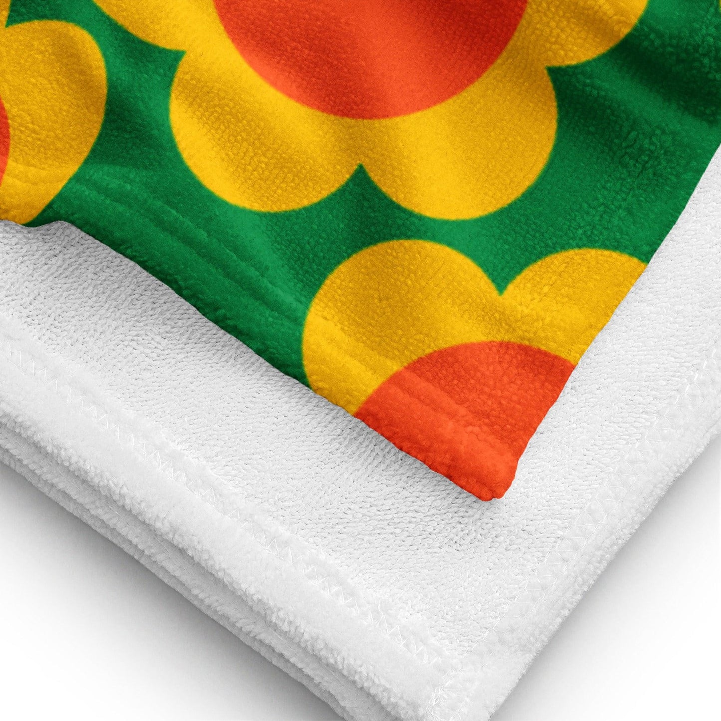 Towel - ELLIE green - Classic floral print