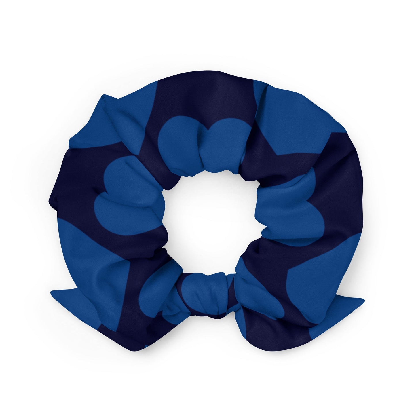Scrunchie - ELLIE LOVE dark blue - Bold heart print