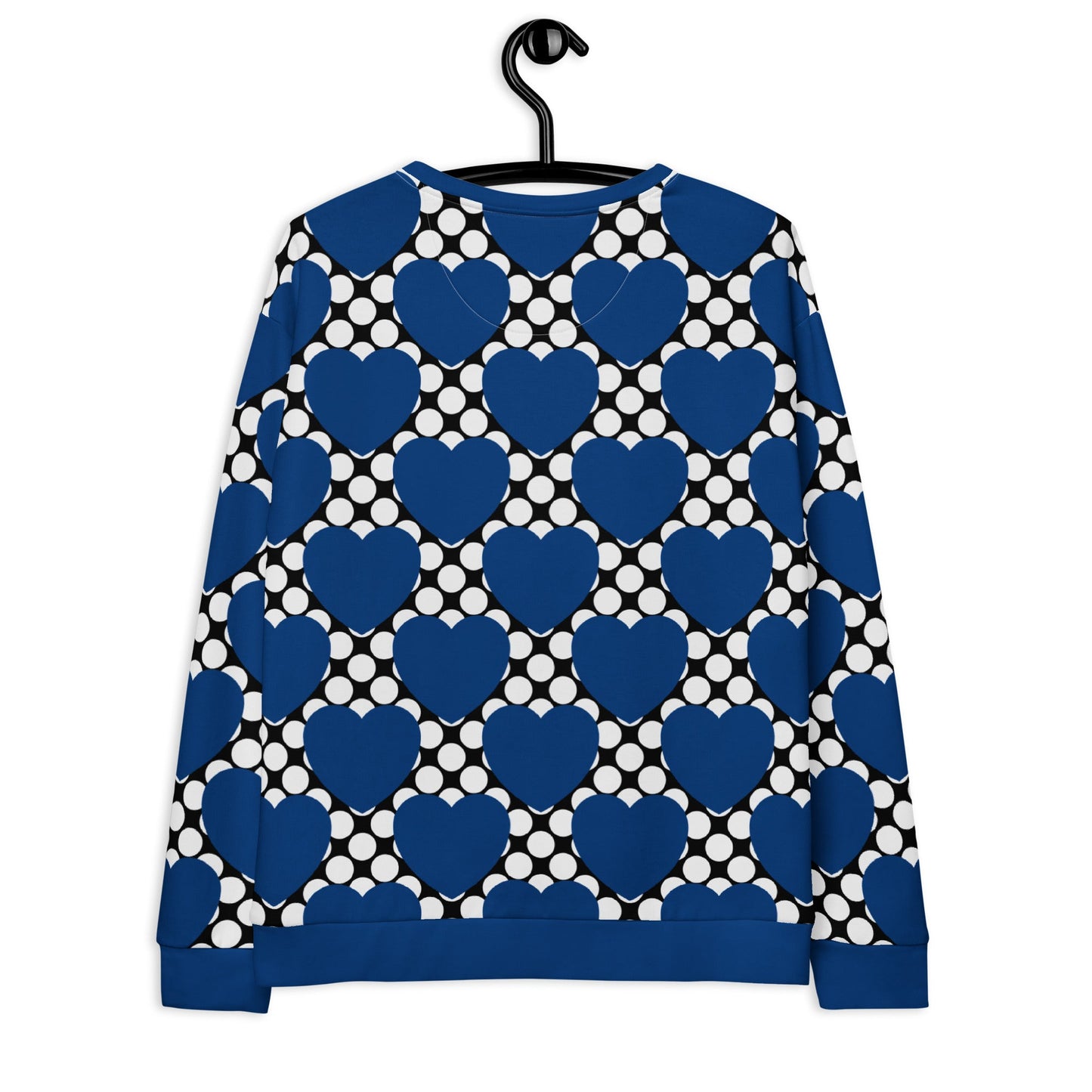 Sweatshirt - ELLIE LOVE DOT blue black - Bold heart print