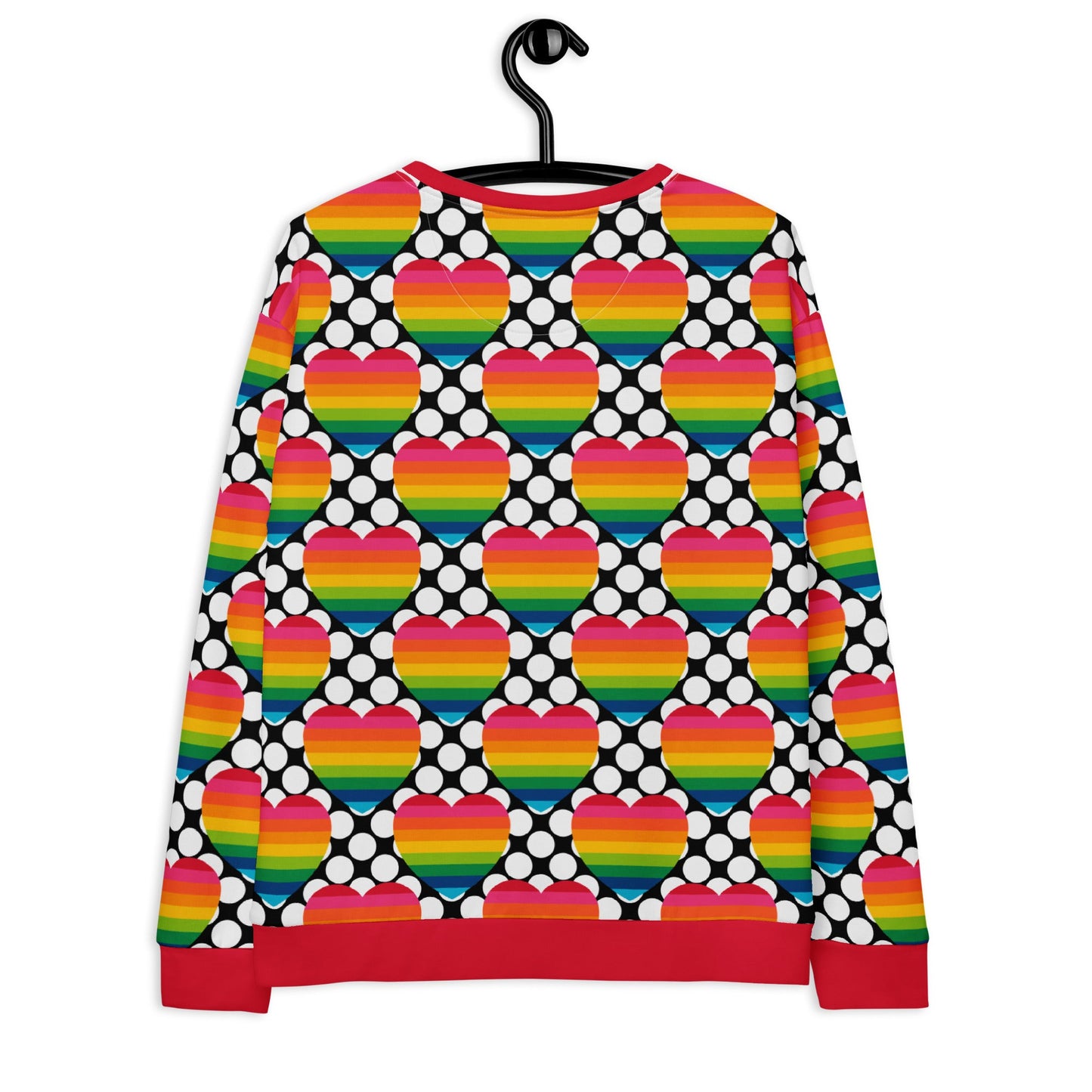 Sweatshirt - ELLIE LOVE DOT rainbow - Bold heart print