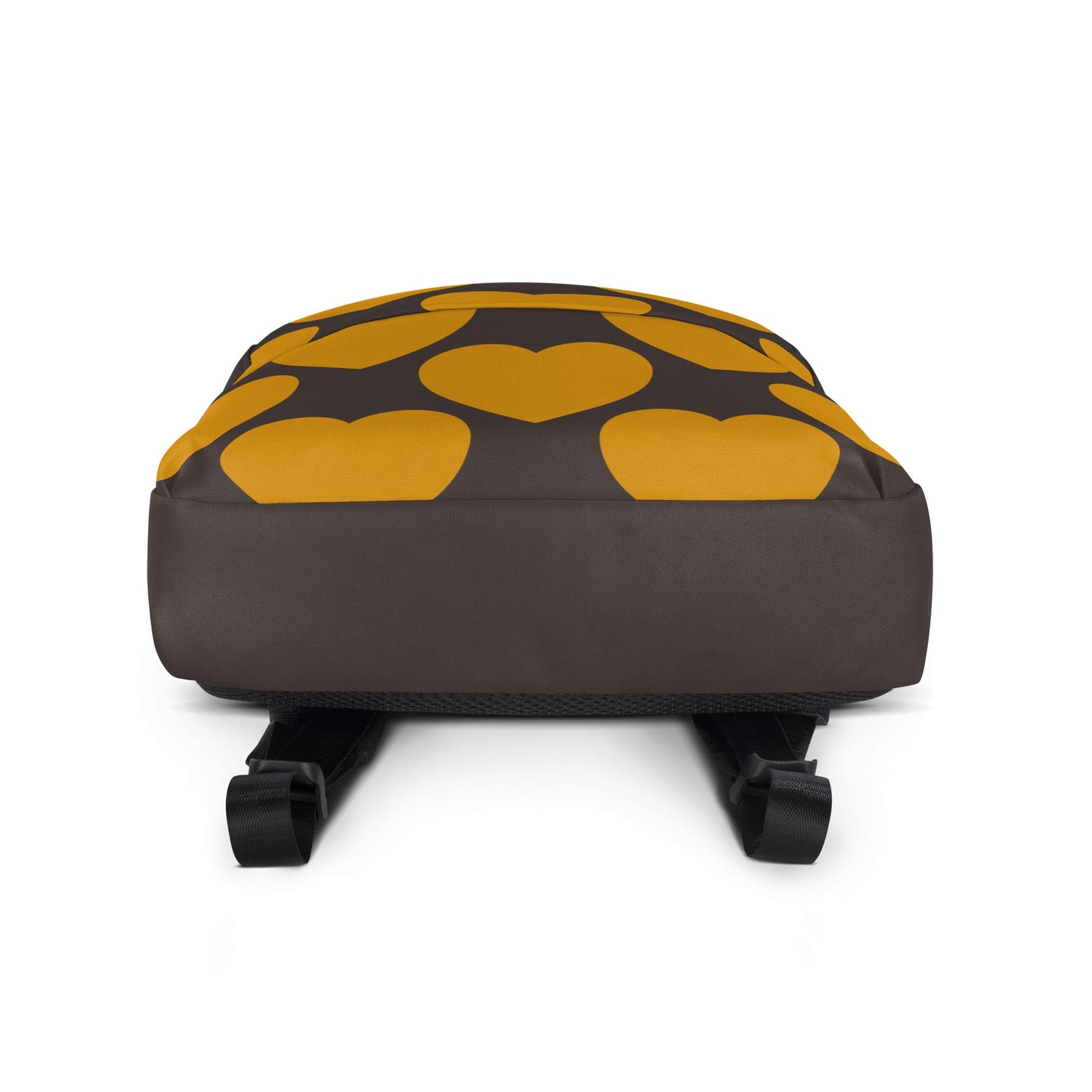 Backpack - ELLIE LOVE orange brown - Bold heart print