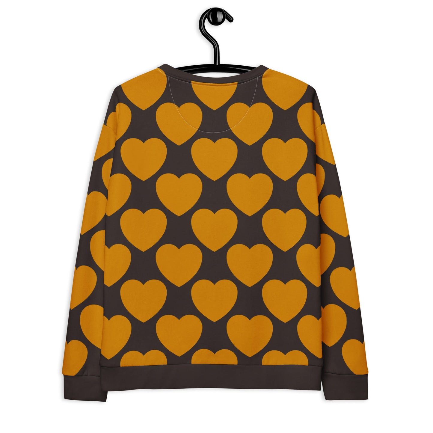 Sweatshirt - ELLIE LOVE orange brown - Bold heart print