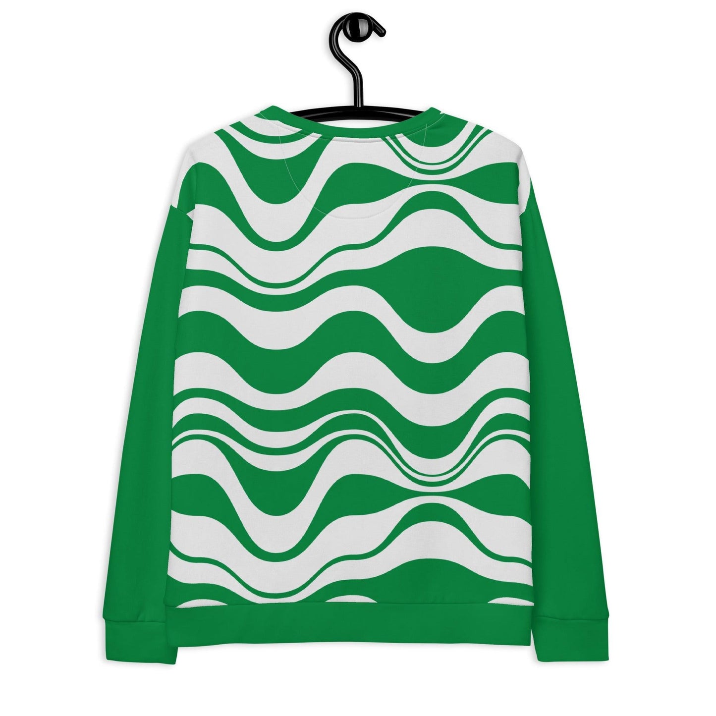 Sweatshirt - ENERGY WAVES green - Wavy stripe print