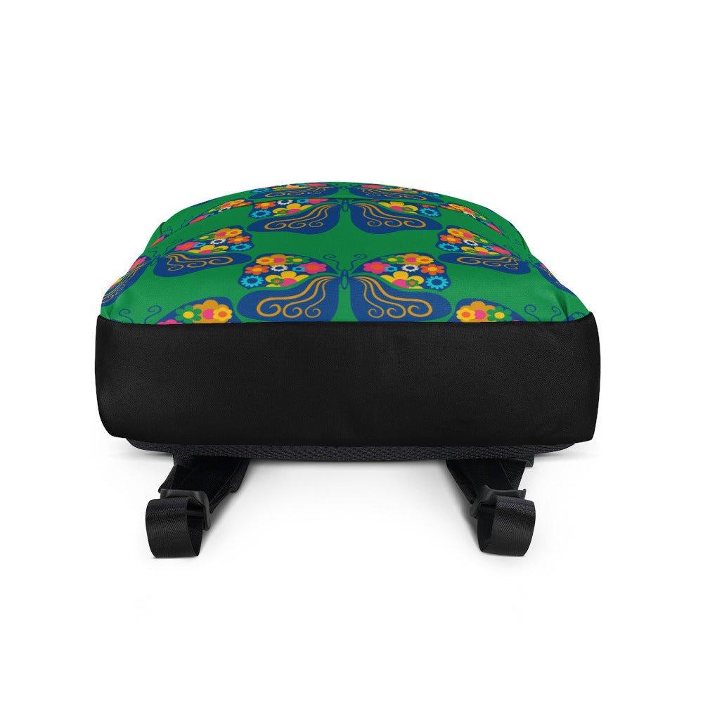 Backpack - FAB FLOVERYFLY green - Playful butterfly print