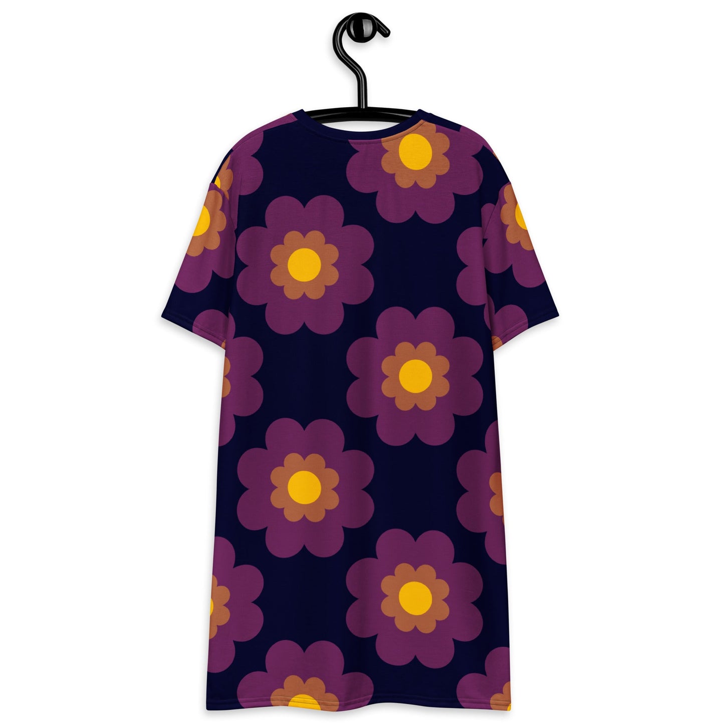 T-shirt dress - FANCY BLOOM plum - Pretty floral print
