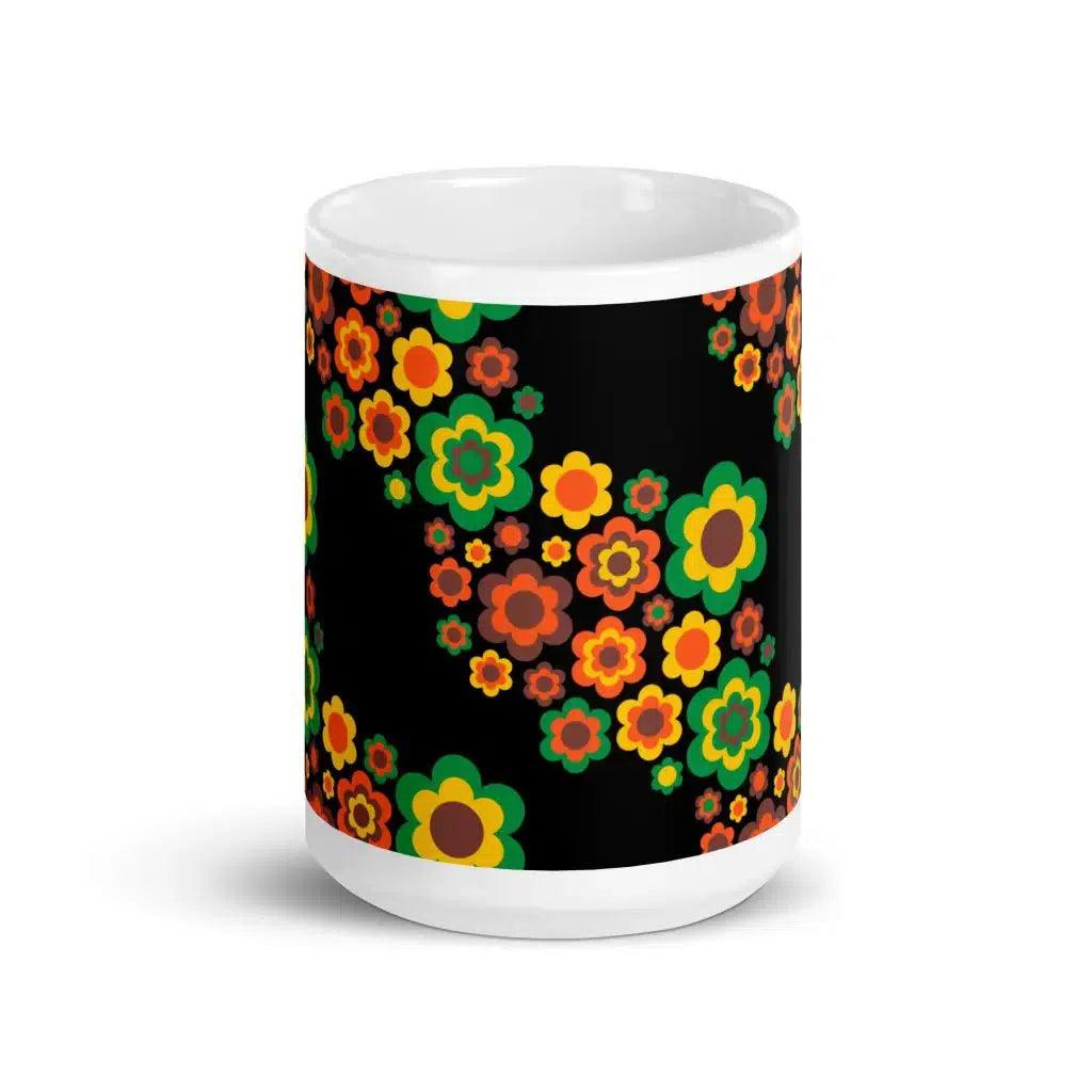Mug - FLORA FOREVER retro - Floating flower print 15oz