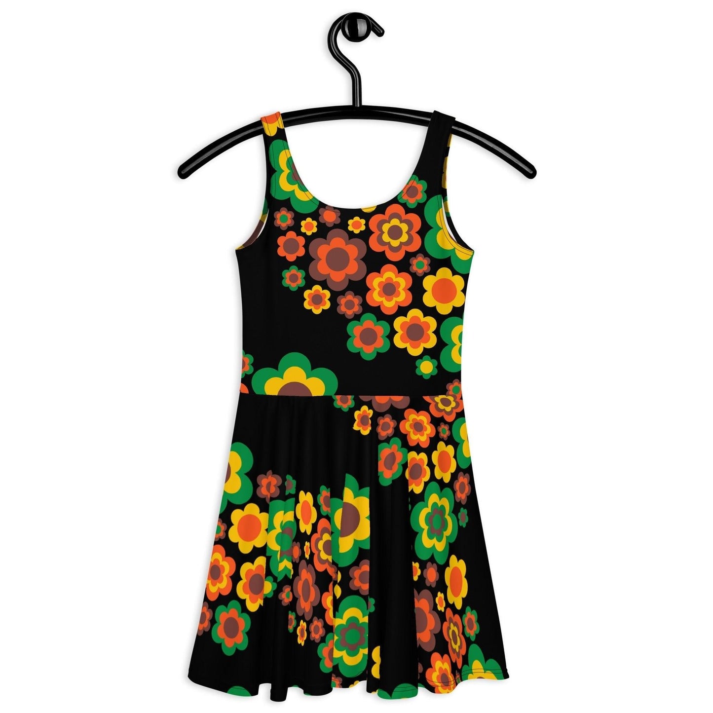 Skater dress - FLORA FOREVER retro - Floating flower print
