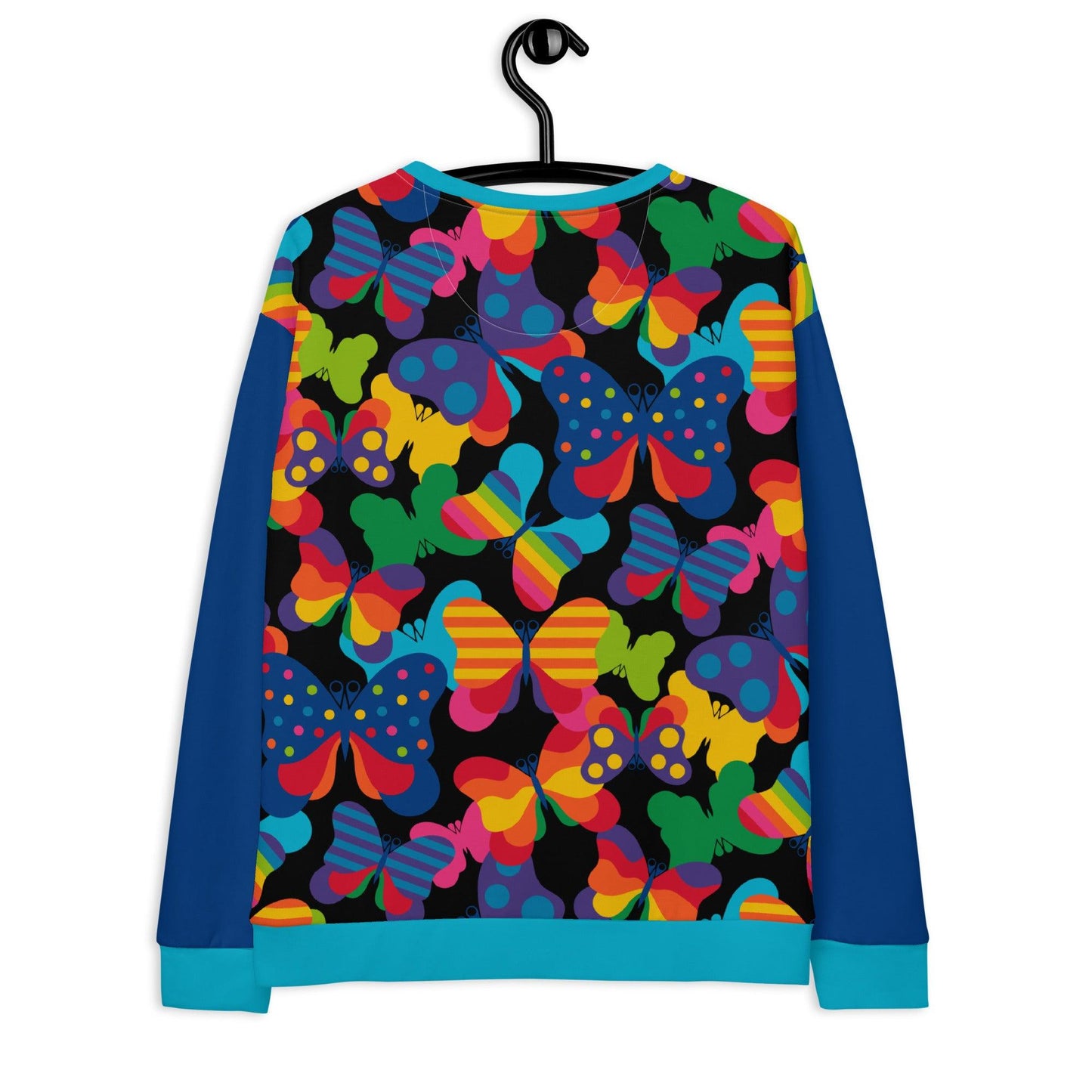 Sweatshirt - FLYRAVE black - Colorful butterfly print