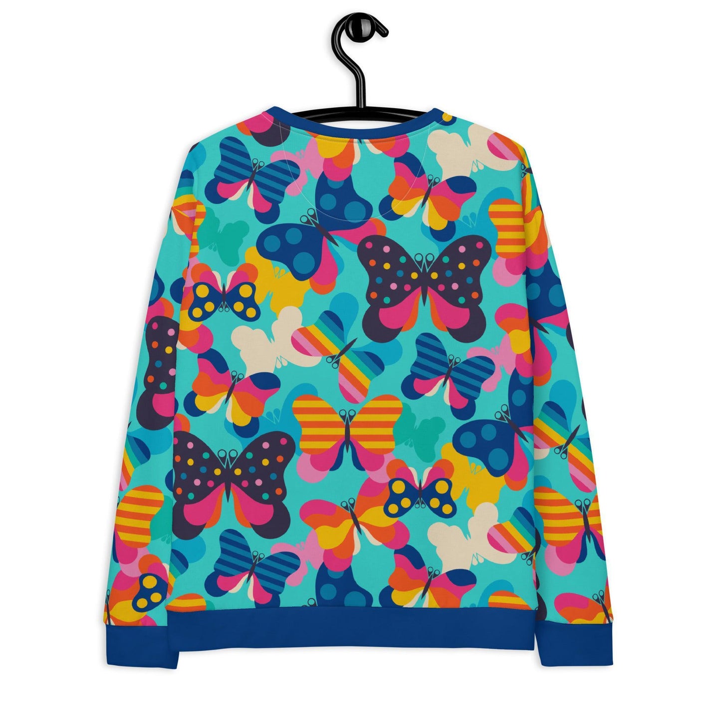 Sweatshirt - FLYRAVE turquoise - Colorful butterfly print