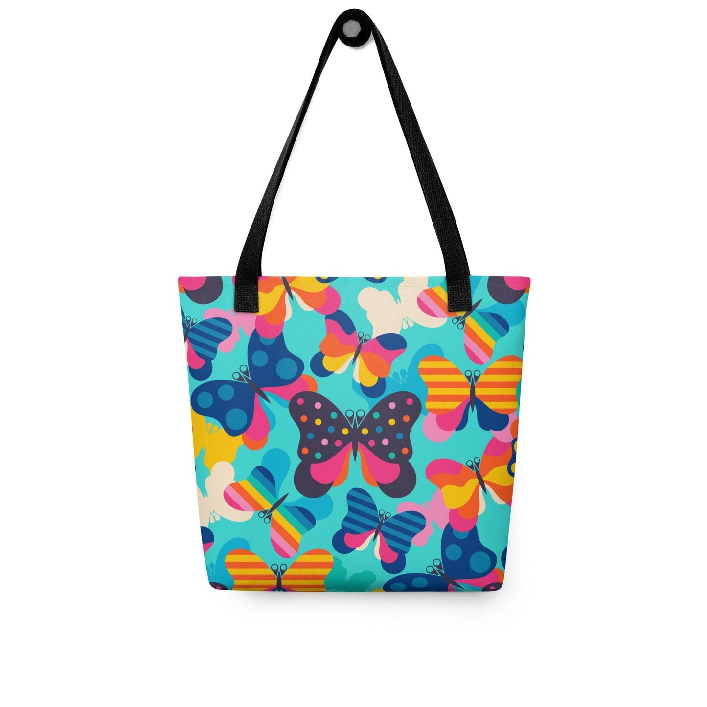 Tote bag - FLYRAVE turquoise - Colorful butterfly print Default Title