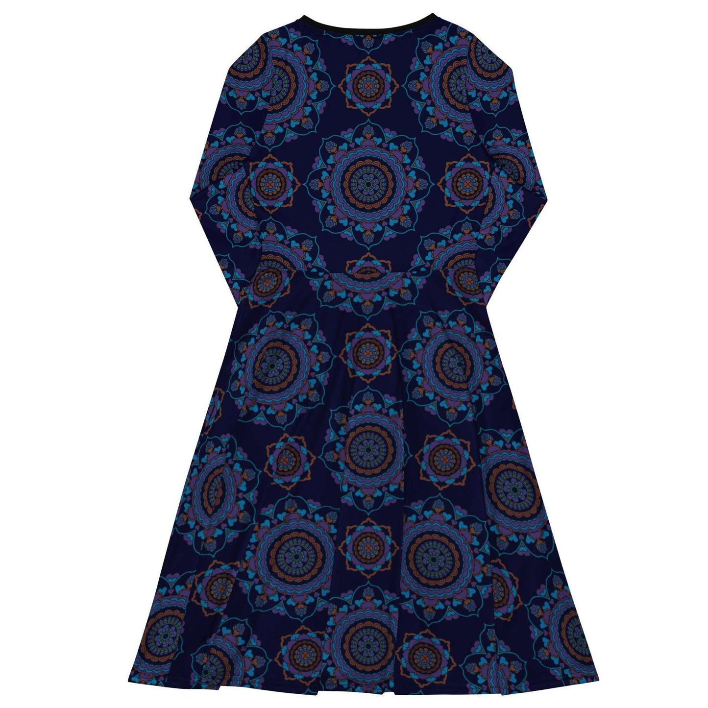 Midi dress - FOREVERMORE purple - Romantic flower and heart print