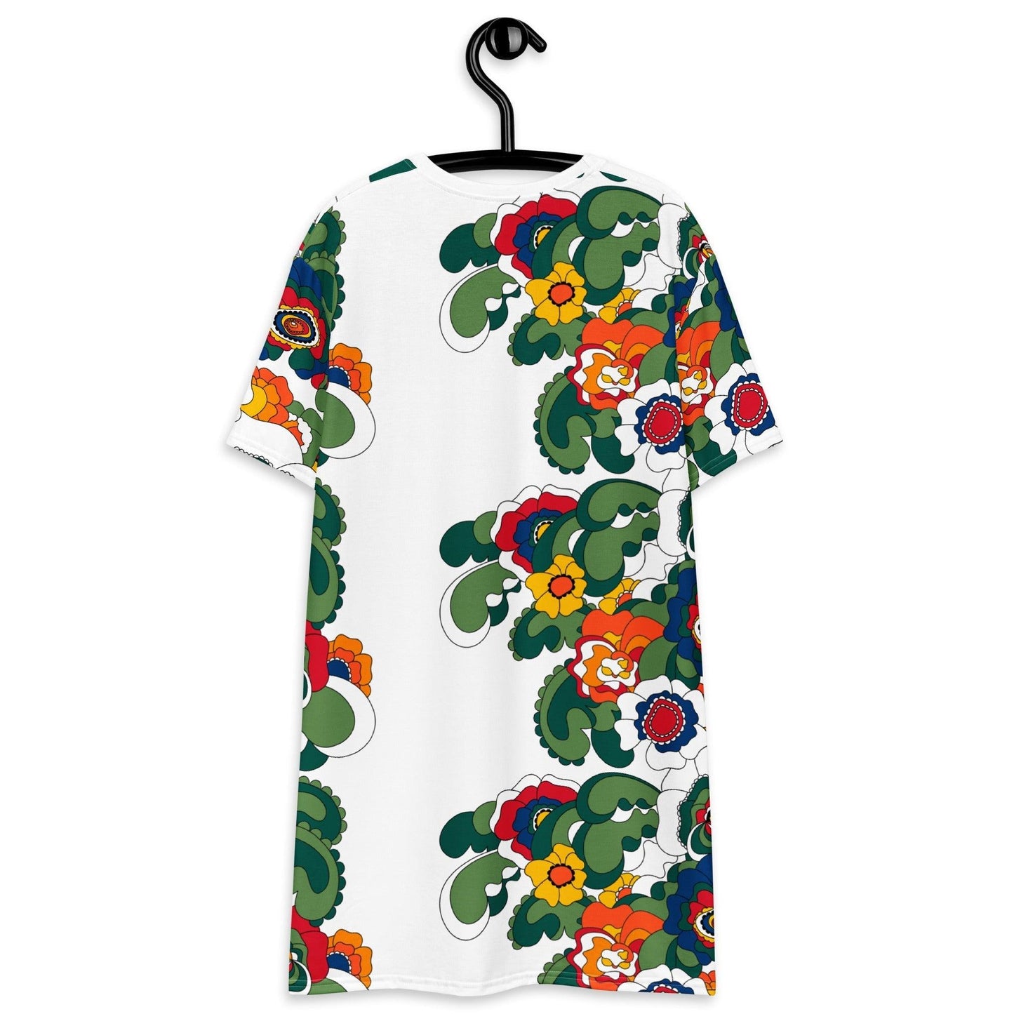 T-shirt dress - GROOVY KURBITS white - Folk floral print