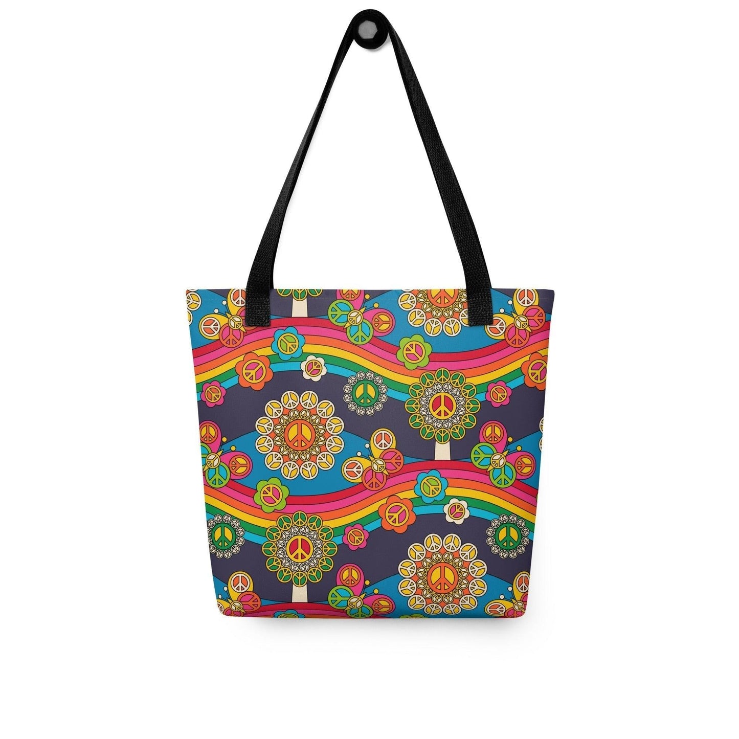Tote bag - HIPPIE PARK - Hippie symbols, rainbows & butterflies Default Title