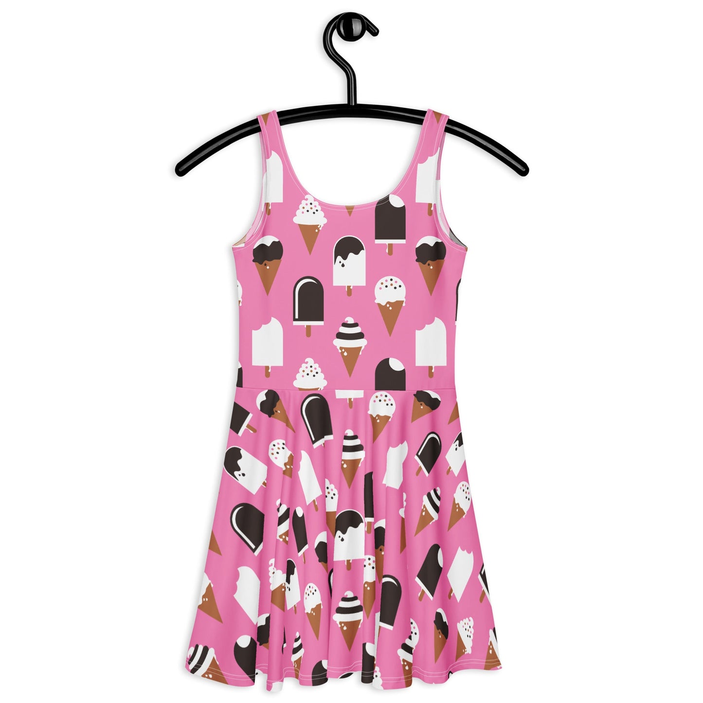 Skater dress - JÄDE pink - Happy ice cream print