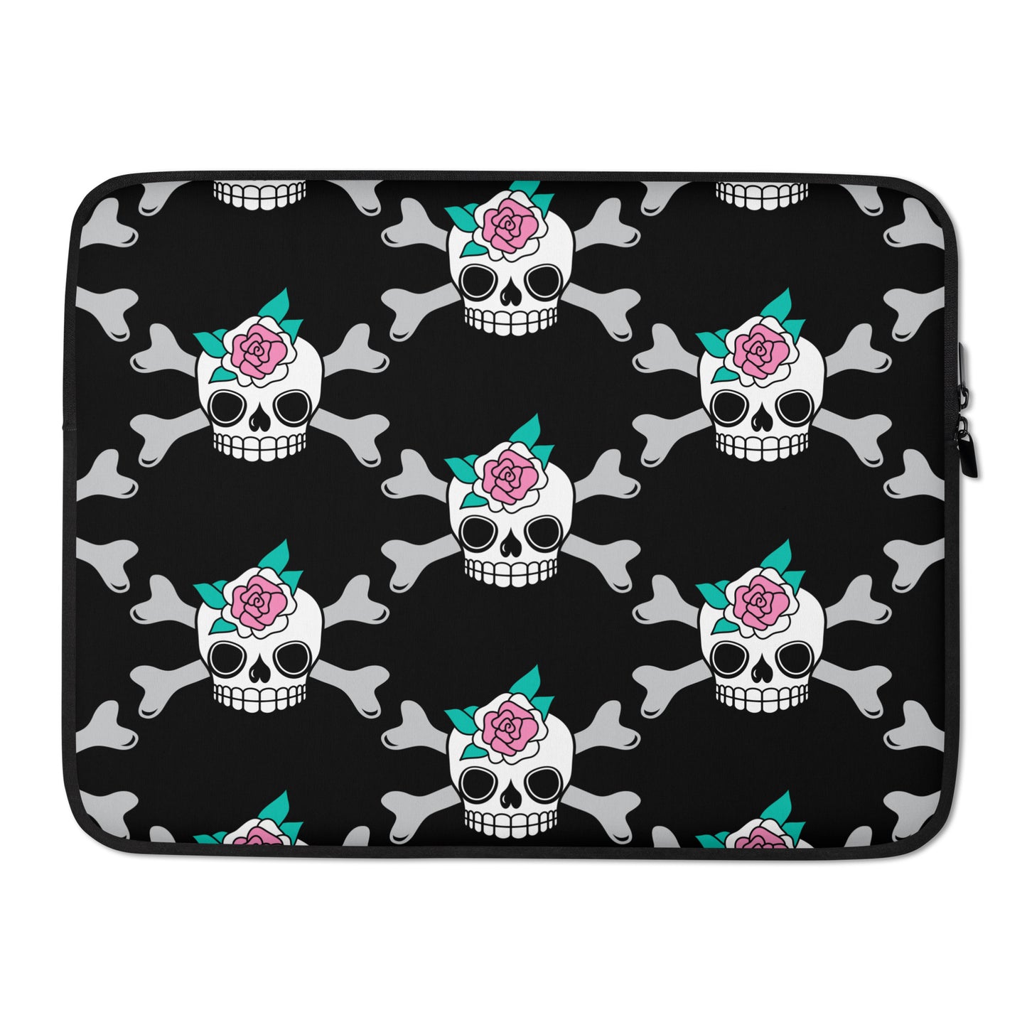Laptop Sleeve - SKULLROSE black