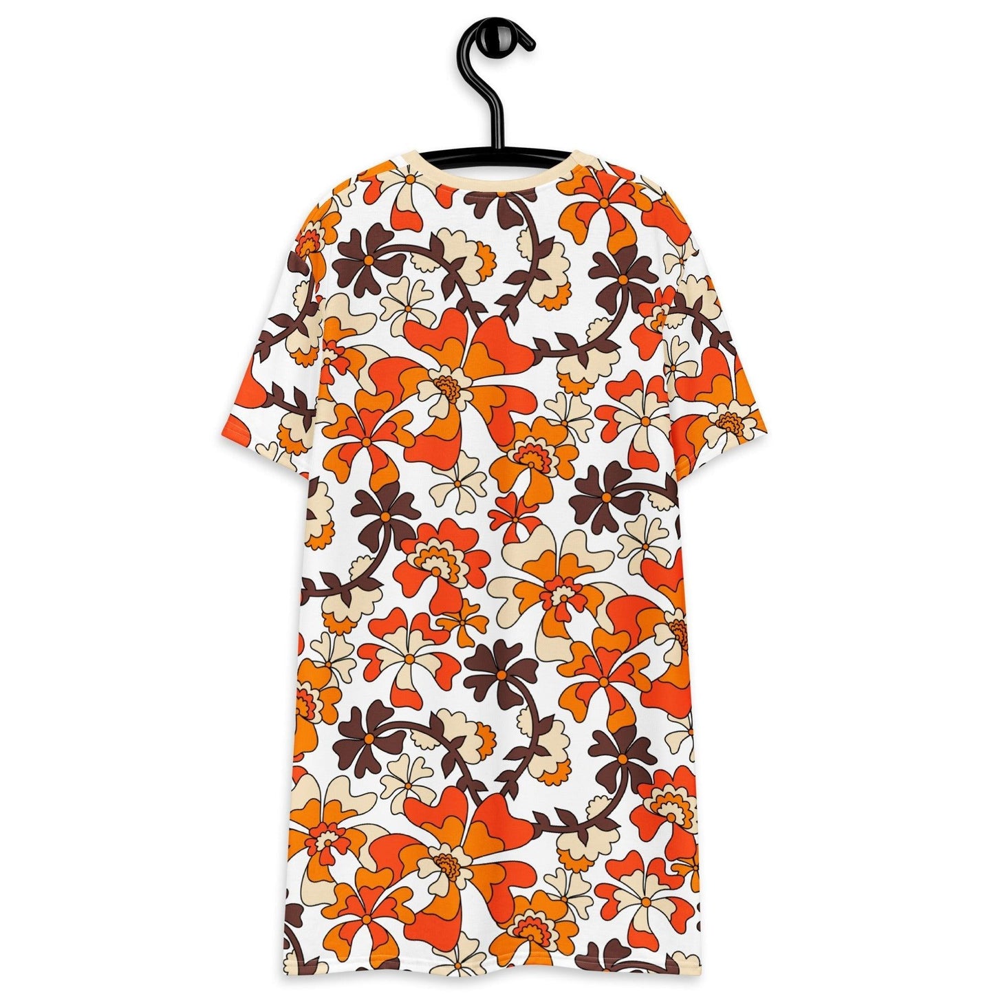 T-shirt dress - MISS PENNY orange white - Timeless floral print