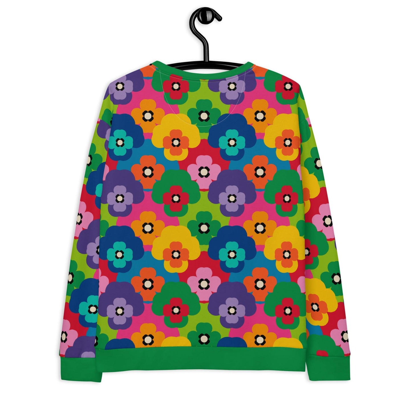Sweatshirt - PANSY FAB - Colorful pansy flower print