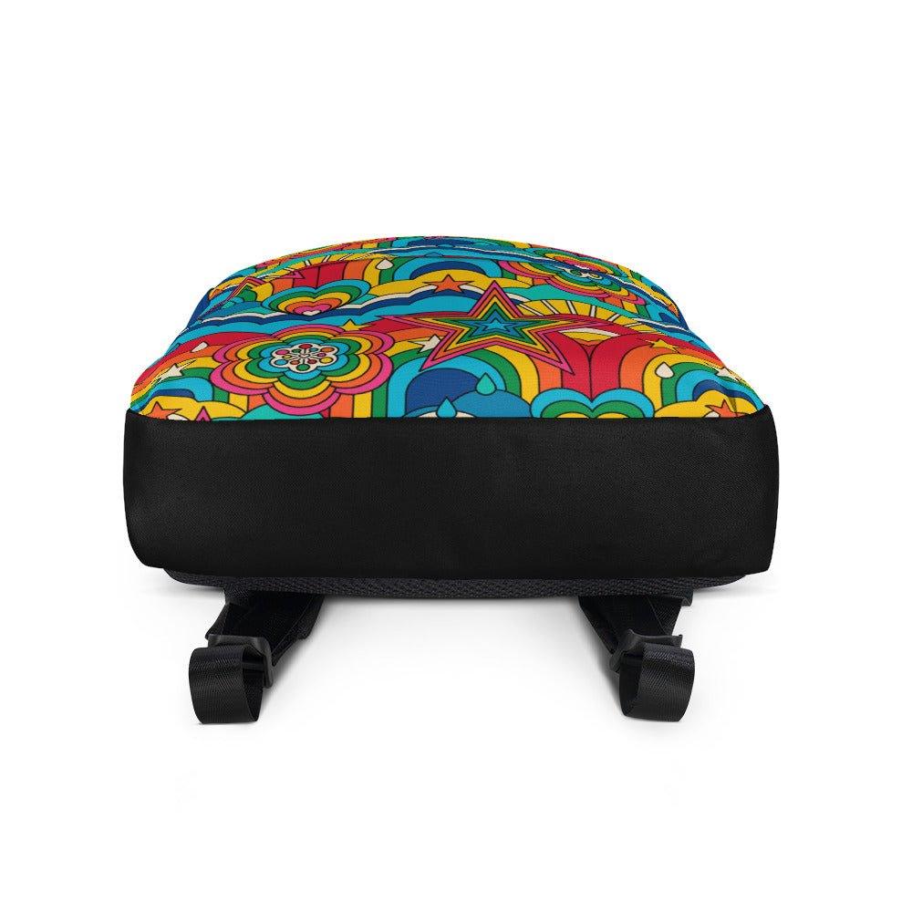 Backpack - RAINBOW RAVE - Bold rainbow sky print