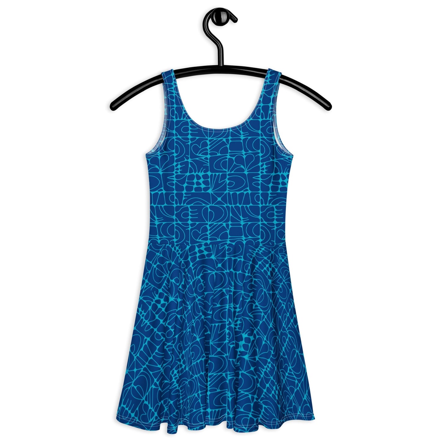 Skater dress - STONE SPIRIT blue - Graphic stone shapes print