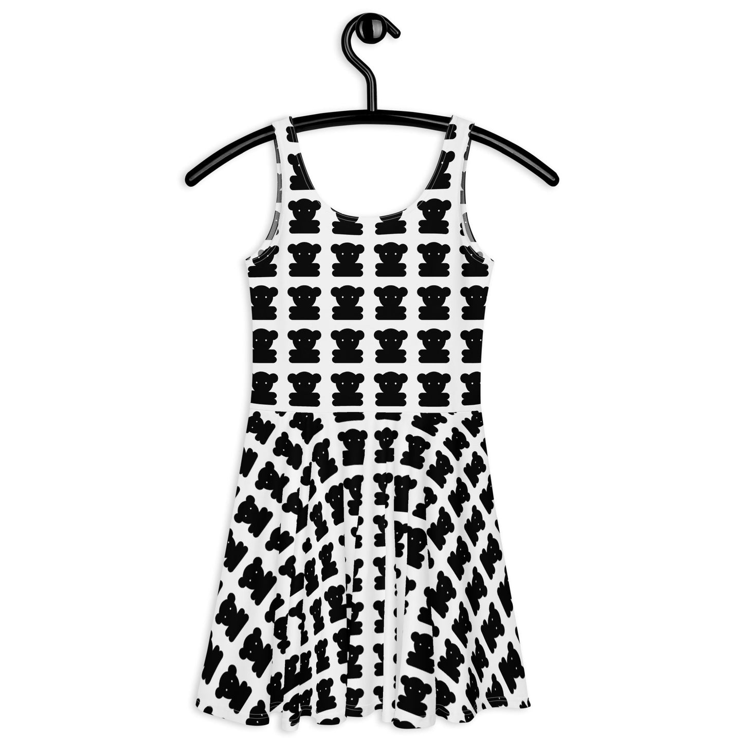 Skater dress - SWEET TEDDY bw - Cute teddy bear print