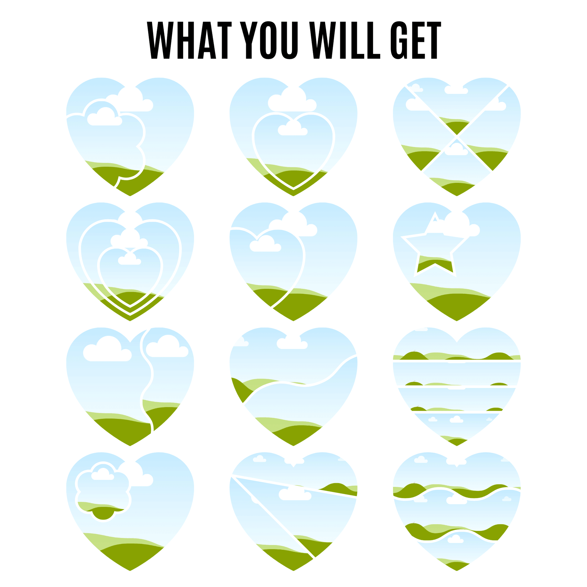 Canva Templates - Frames - Hearts | SHALMIAK