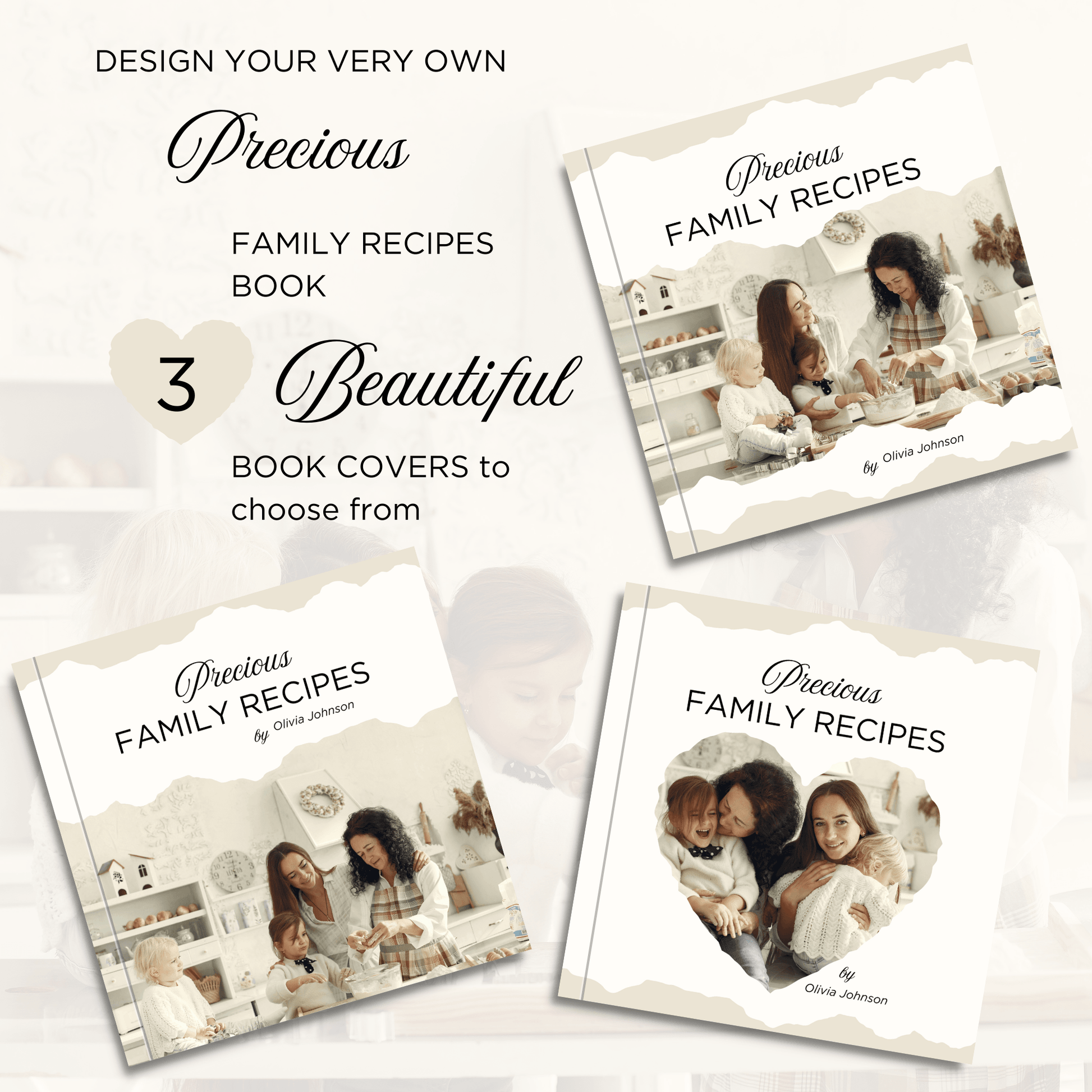 Canva Templates - Precious Family Recipes - Book | SHALMIAK
