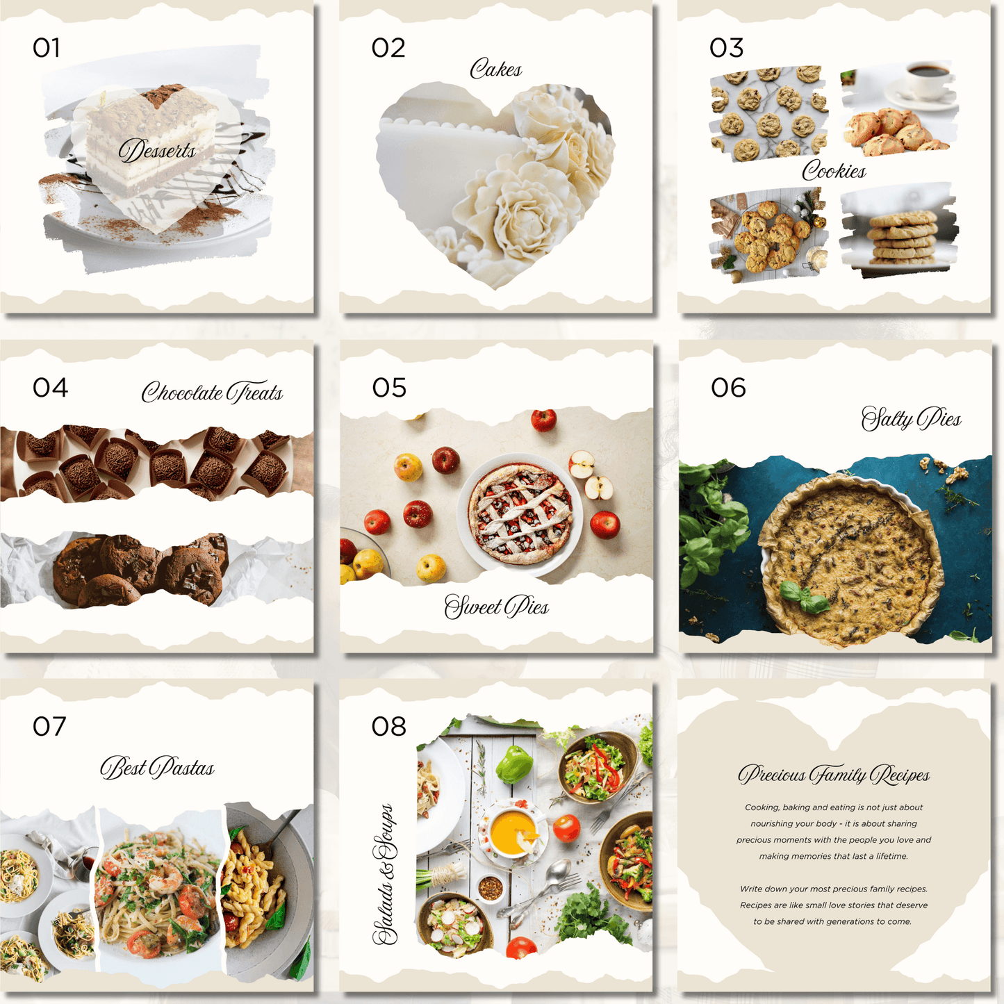 Canva Templates - Precious Family Recipes - Book | SHALMIAK
