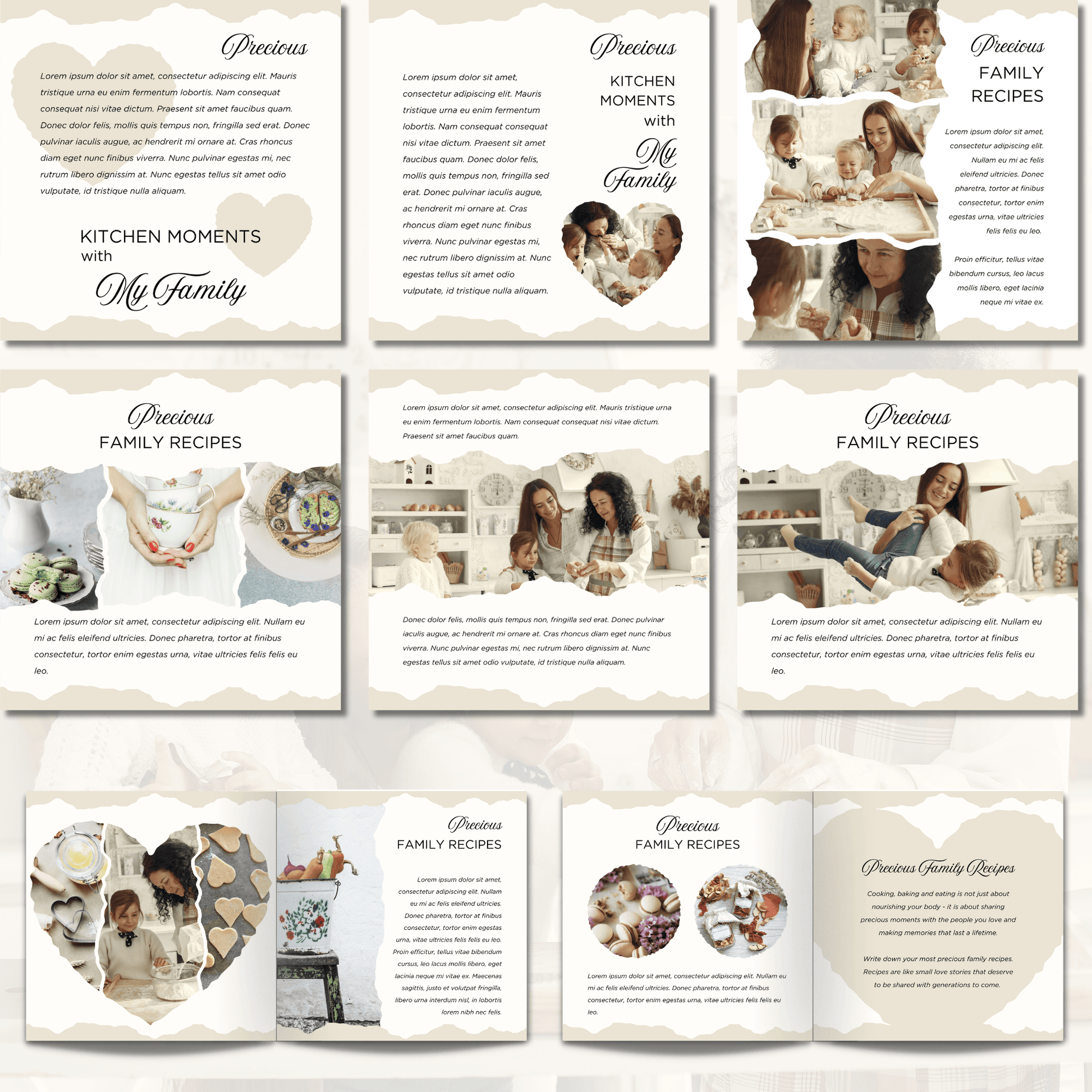 Canva Templates - Precious Family Recipes - Book | SHALMIAK