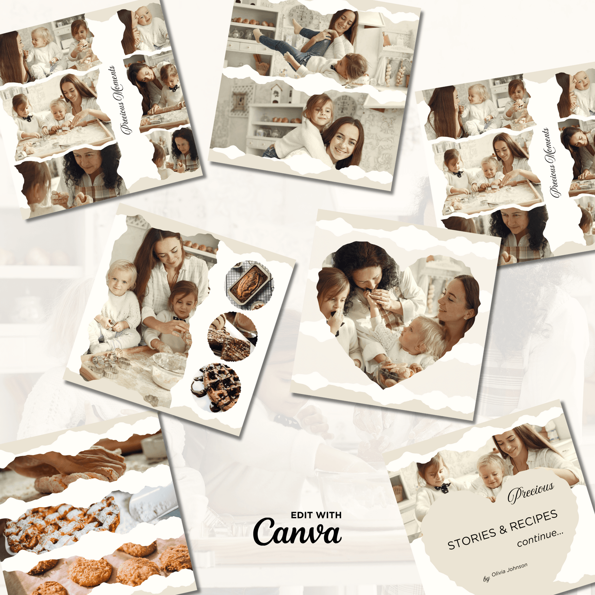 Canva Templates - Precious Family Recipes - Book | SHALMIAK