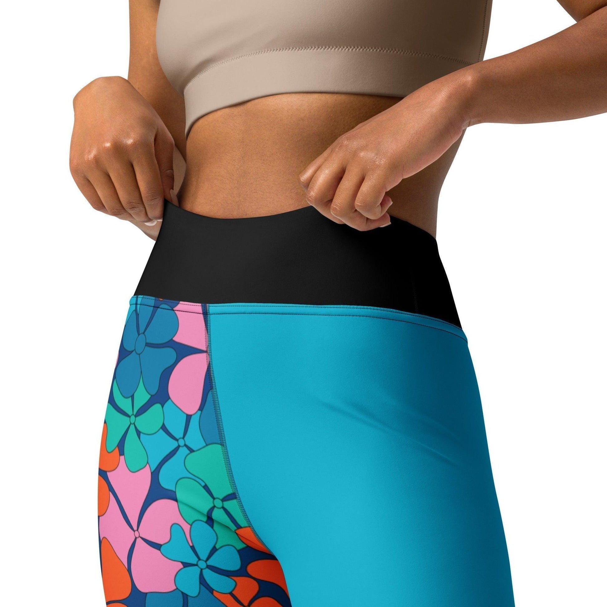 ADELIE orange blue - Yoga Leggings | SHALMIAK
